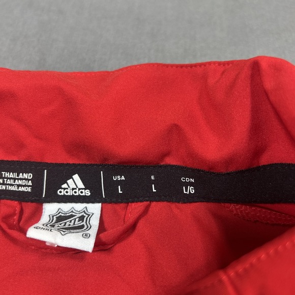 Adidas NHL Washington Capitals Jacket Men Medium Red 1/4 Zip Lightweight Pockets - Picture 3 of 13